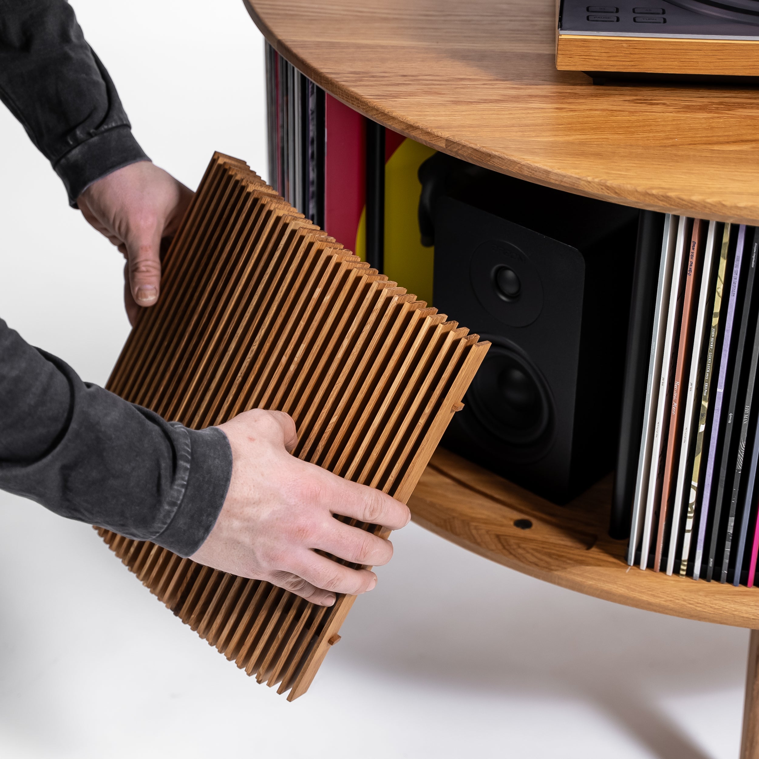 Højtalerskjulere til Display LUNA - Eg (2 stk)