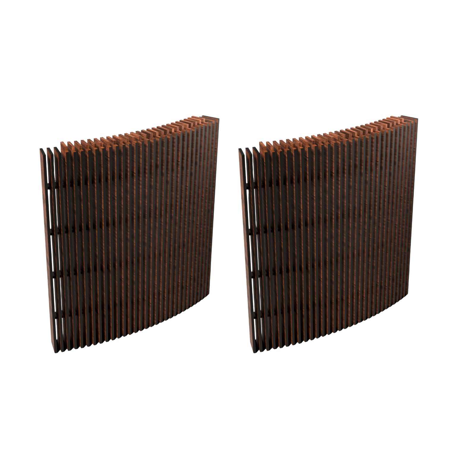 Højtalerskjulere til Display LUNA - Valnød (2 stk)