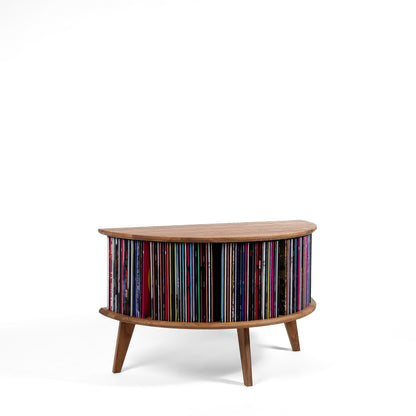Vinyl opbevaring i egetræ – Display LUNA