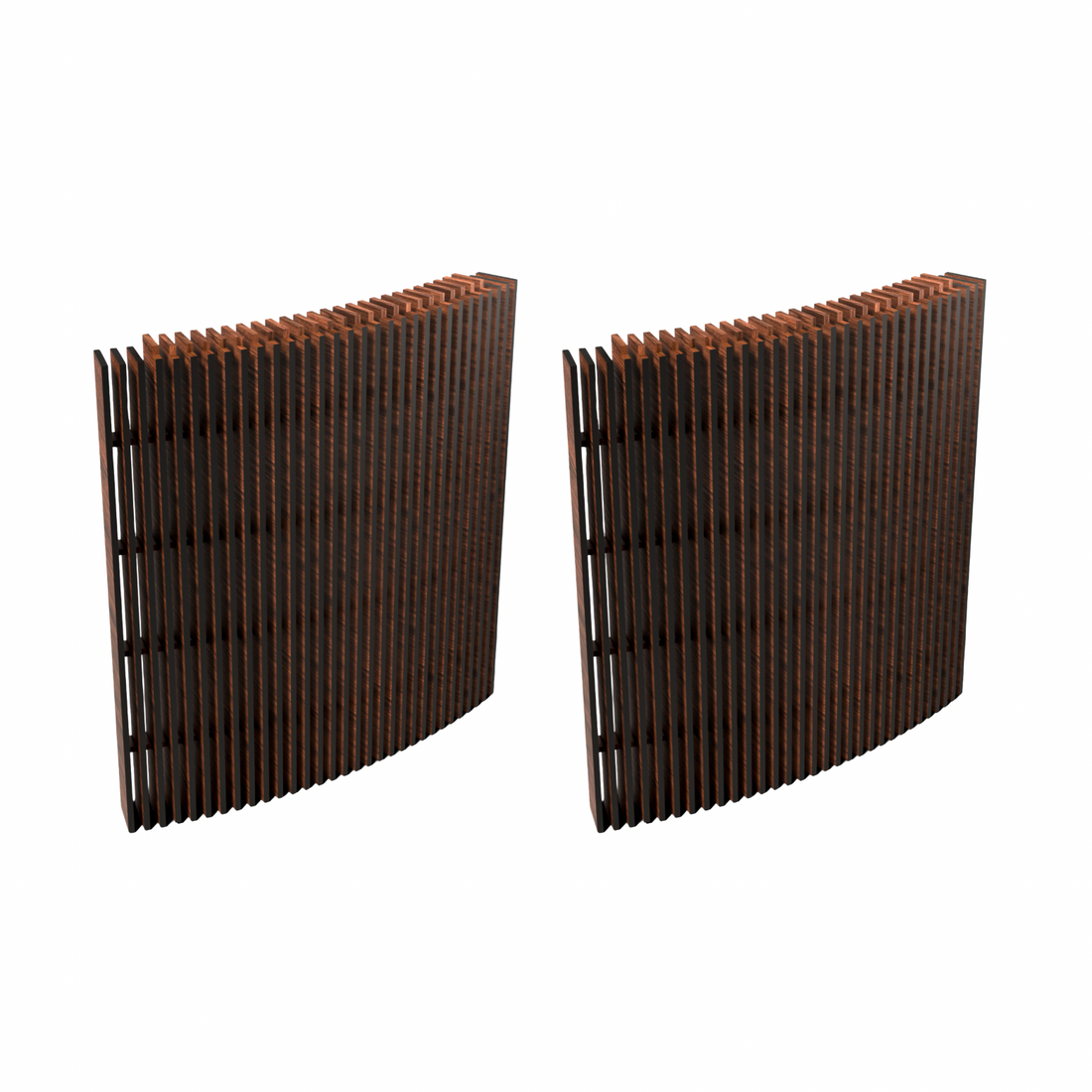 Højtalerskjulere til Display LUNA - Valnød (2 stk)